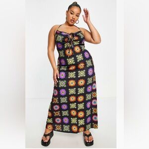 Printed Halter Maxi Dress